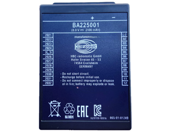 BA225000 BA225001 HBC Fernbedienungsakku für industrielle Fernsteuerungssysteme