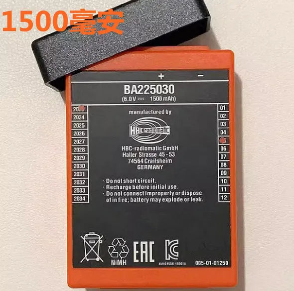 BA225030 Rechargeable Radiomatic Battery for HBC Crane Remote Control Pump Truck