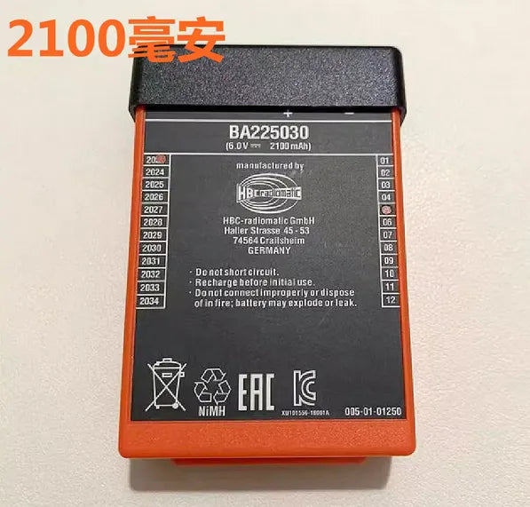 BA225030 Rechargeable Radiomatic Battery for HBC Crane Remote Control Pump Truck