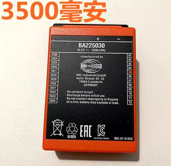 BA225030 Rechargeable Radiomatic Battery for HBC Crane Remote Control Pump Truck