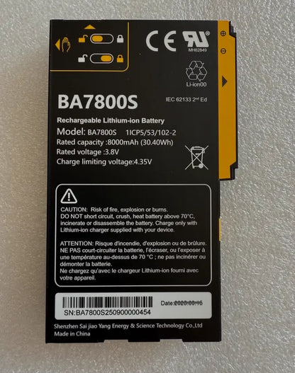 Batterie BA7800 BA7800S pour GPS portable Beidou Outdoor A8, 8000 mAh, 30,4 Wh