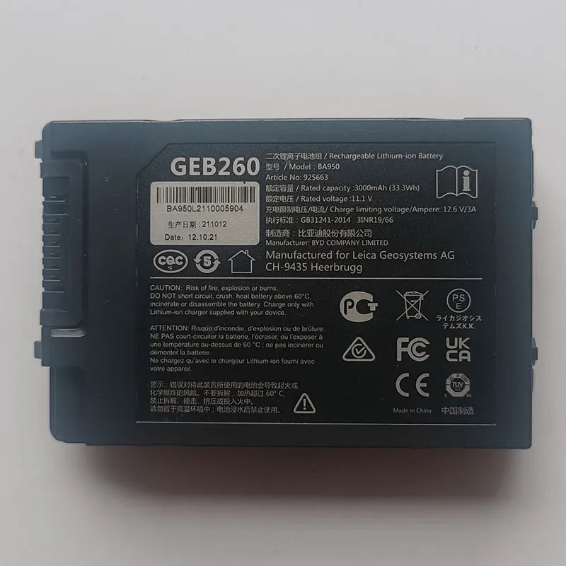 GEB260 BA950 Diagnostic Battery for BYD Tang EV (2022), BYD e6 (2023) Yuan Pro (2023)