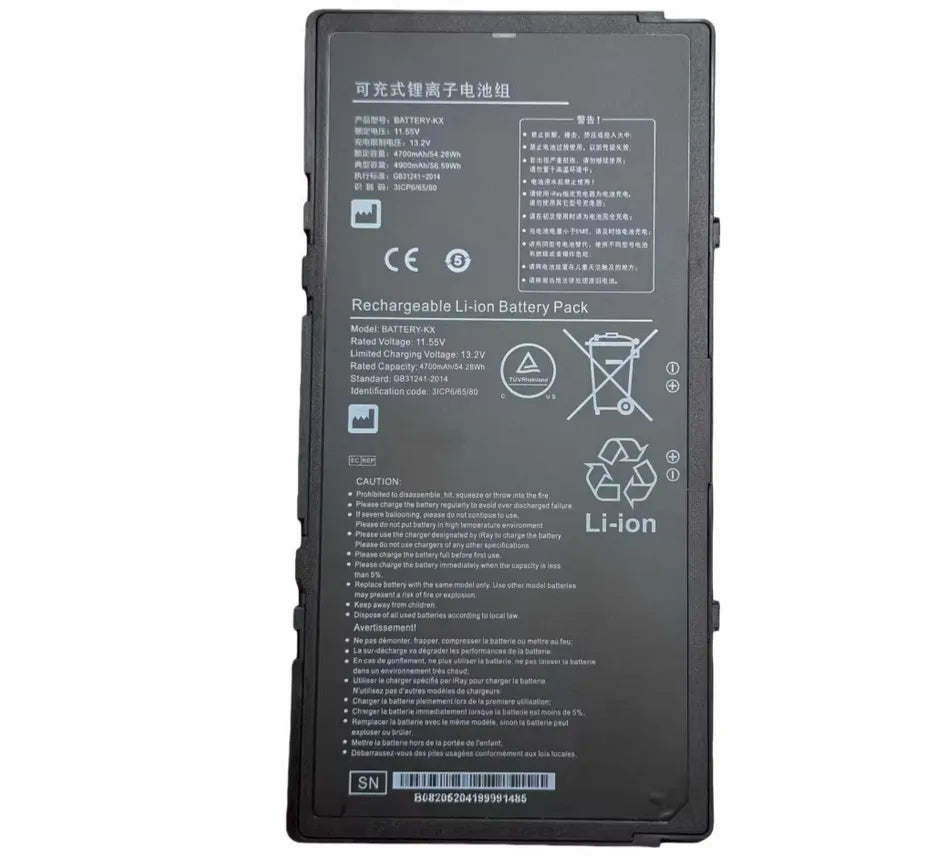 iRay BATTERY-KX BATTERY-X Li-ion X-ray Flat Panel Battery