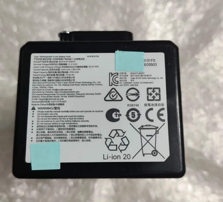 Roborock BCR-61P-4000TF Original Soft Pack Battery for Wet Dry Vacuum Cleaner