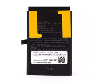 BT-000334 Battery for ZEBRA TC20 TC25 BT-000334-01 Barcode Scanner BT-000334-03