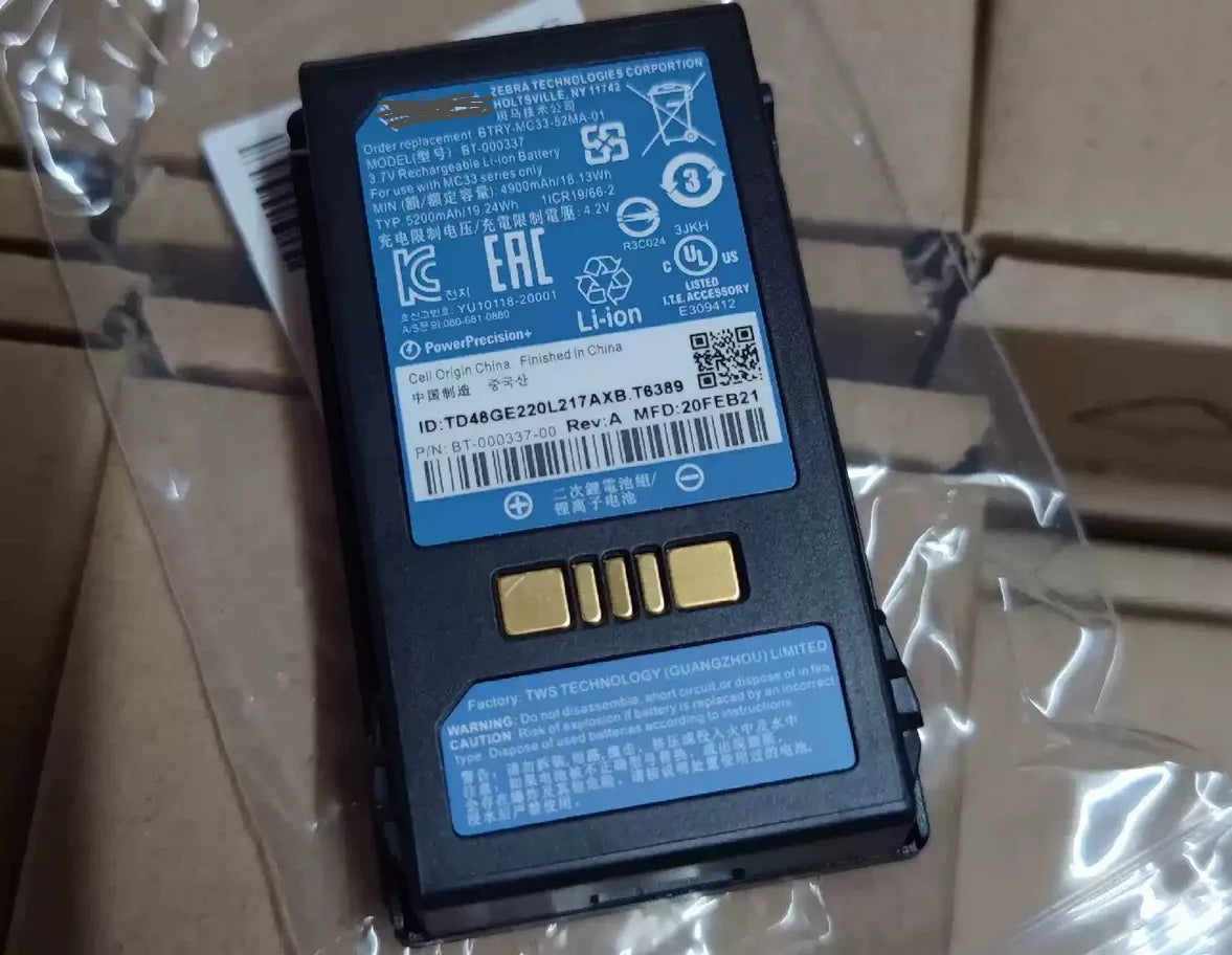 Zebra MC33 MC3300 MC3 BT-000337 BT-000338 BT-000375 BT-000337A Battery