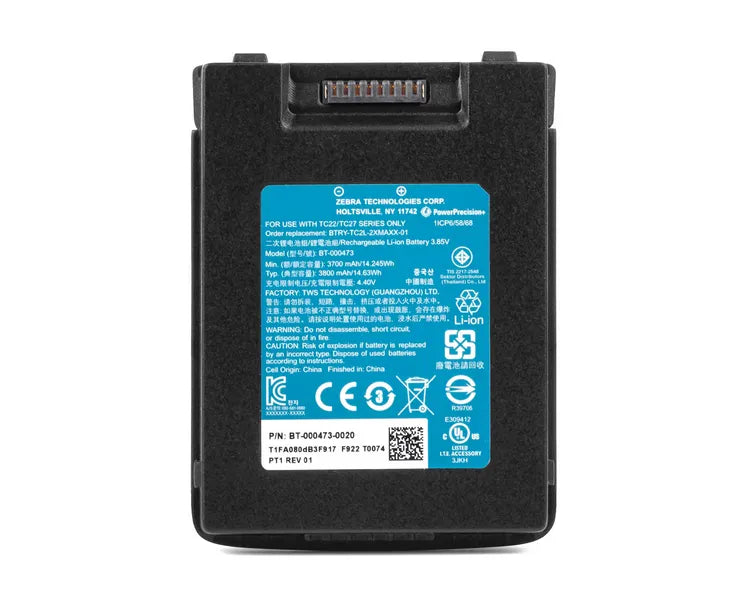 BT-000473 Battery for Zebra TC22 TC27 T-000473-0020 HC20 BTRY-TC2L-2XMAWX-0