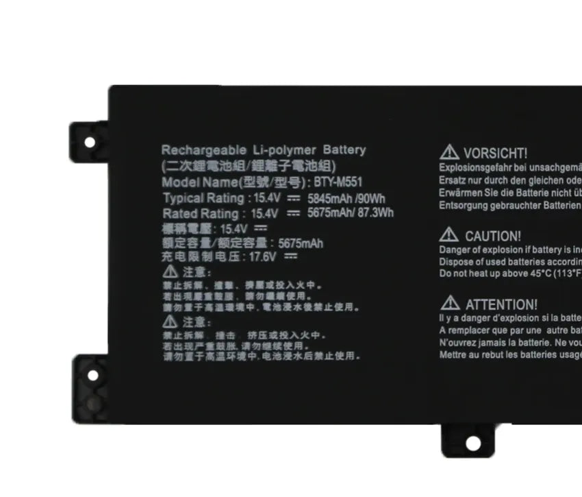 BTY-M551 Replacement Battery for MSI Vector 16 HX MS-15M1 GP68HX GP78HX