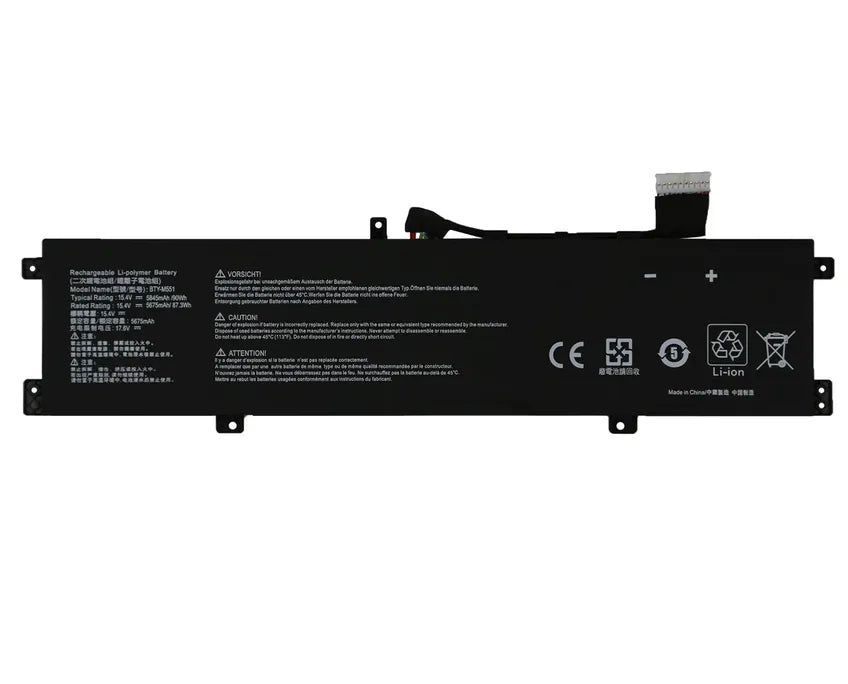 BTY-M551 Replacement Battery for MSI Vector 16 HX MS-15M1 GP68HX GP78HX