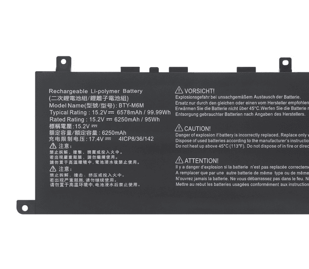 BTY-M6M Battery for MSI GS66 Stealth 10SF 10SGS MS-16V1 MS-16V2