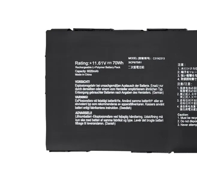 C31N2313 70Wh Battery For Asus ExpertBook 4/6 Pro P5654/PX485CSA B5404CMA