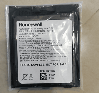 Lecteur de codes-barres Honeywell CT30 XP HC CT30P-BTSC Batterie CT30P-BTSC-001 002