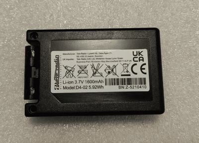 Batterie Li-ion pour télécommande Tele Radio D00004-02 D4-02 5,92 Wh 3,7 V 1 600 mAh