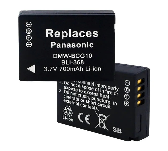 Batterie PAN.BCG10 DMW-BCG10E pour Panasonic Lumix DMC-ZS1 ZS10 ZS15
