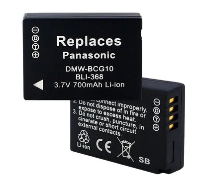 Batterie PAN.BCG10 DMW-BCG10E pour Panasonic Lumix DMC-ZS1 ZS10 ZS15