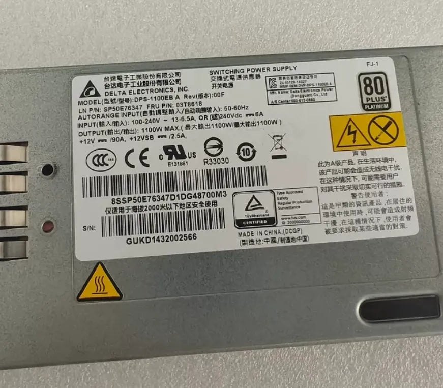 DPS-1100EB A 1100W  Lenovo Server Power Supply RD350 RD450 RD550 RD650 03T8618