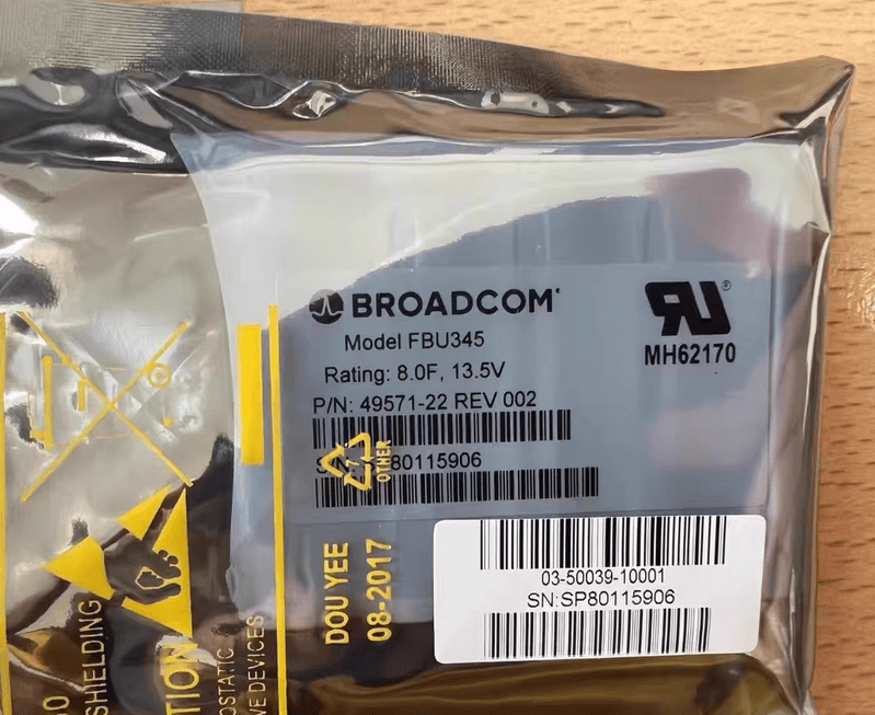 LSI FBU345 / 49571-22 CacheVault Supercapacitor Module for MegaRAID 9460 CVPM05 50046-01