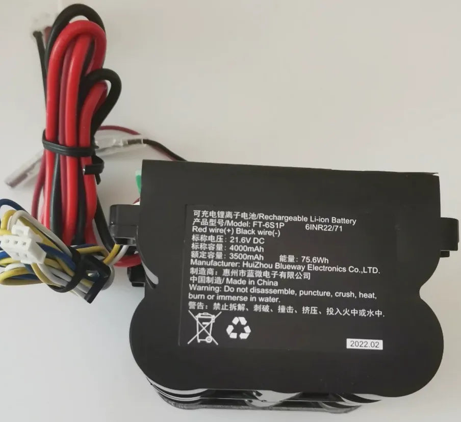 FT-6S1P Battery for Mibbo QX-V6A V7Pro Q7Pro Wet Dry Vacuum Cleaner / Floor Washer