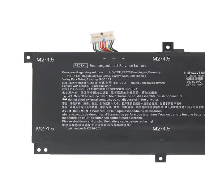 FZ06XL Battery for Hp Envy 16-F0023DX, Envy 16-F0023TX M47636-2C1 TPN-DB0I