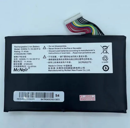 GI5KN-11-16-3S1P-0 Battery for Hasee F117-F2k, Z7MD2, Z7M-i78172 D1 Vulcan X6, X5