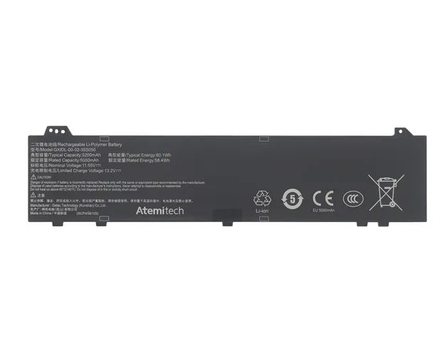 GXIDL-00-02-3S5050 60Wh Battery for MECHREVO Yao Shi 16 Pro Aurora X Kuang Shi X Pro