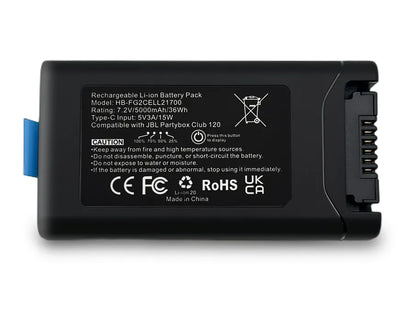 HB-FG2CELL21700 Battery for JBL PartyBox Club 120 Portable Bluetooth Party Speaker