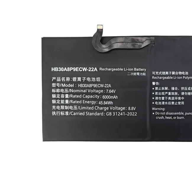 HB30A8P9ECW-22A Battery For Huawei MateBookE Go GK-W56 W76 G56 HB30A8P9ECW-22