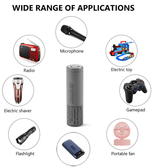 INR18650H26A – 22A High Drain Li-ion Rechargeable Battery Cell 2500mAh 3.6V 