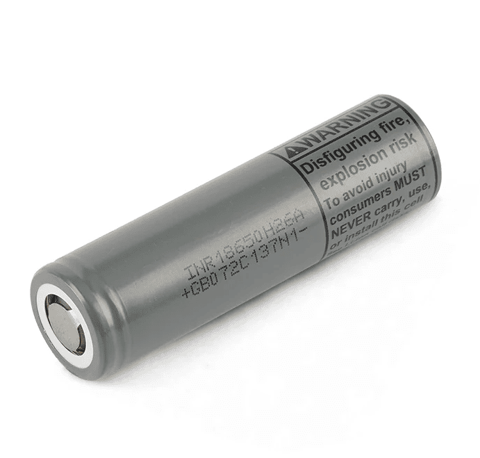 INR18650H26A – 22A High Drain Li-ion Rechargeable Battery Cell 2500mAh 3.6V 