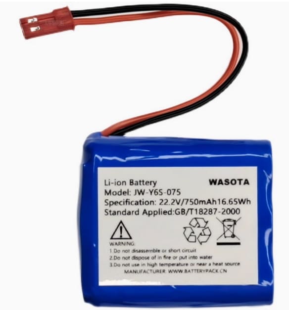 JW-Y6S-075 Battery for High-Frequency Dental X-Ray Machine X-12 750mAh 16.65Wh