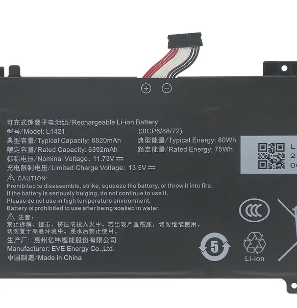 L1421 MECHREVO Starry Sky 14 14-7CC4U AEC588974-3S1P Laptop Battery