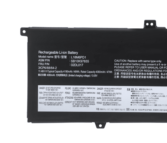 Lenovo Thinkpad X13 Gen 1 X390 X395 L18C6PD1 L18L6PD1 L18M6PD1 Battery