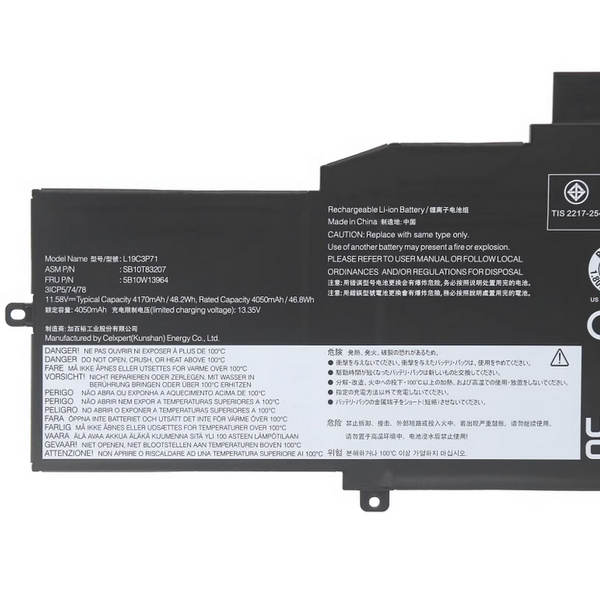 Lenovo L19C3P71 SB10T83207 ThinkPad X1 Nano Gen 1-20UN000BUS Battery