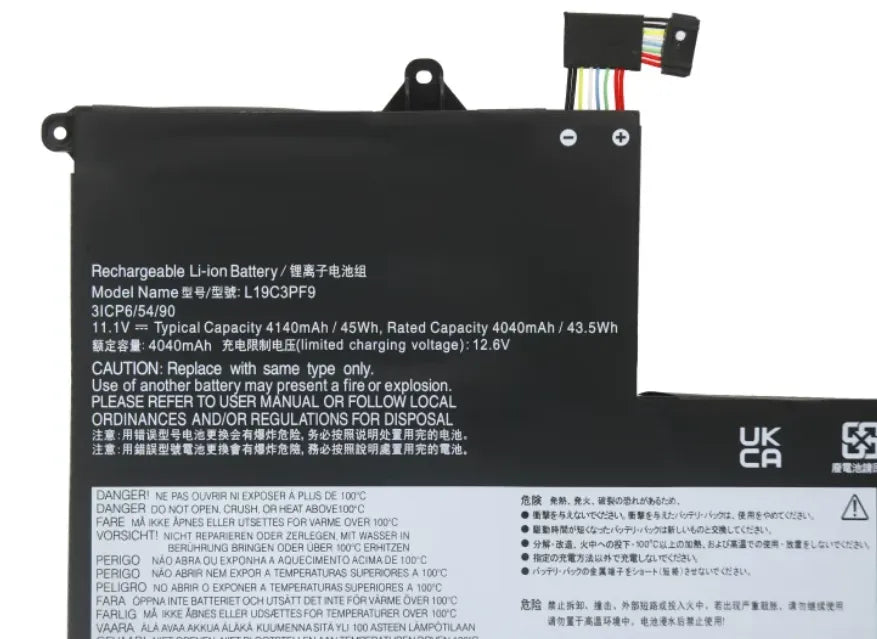 Batterie 45Wh L19C3PF9 L19M3PF9 pour Lenovo ThinkBook 14-IML série 20RV