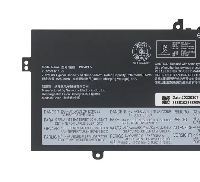 L19D4PF5 Battery for Lenovo Yoga 13sACN 13sITL 2021 L19M4PF7 50Wh