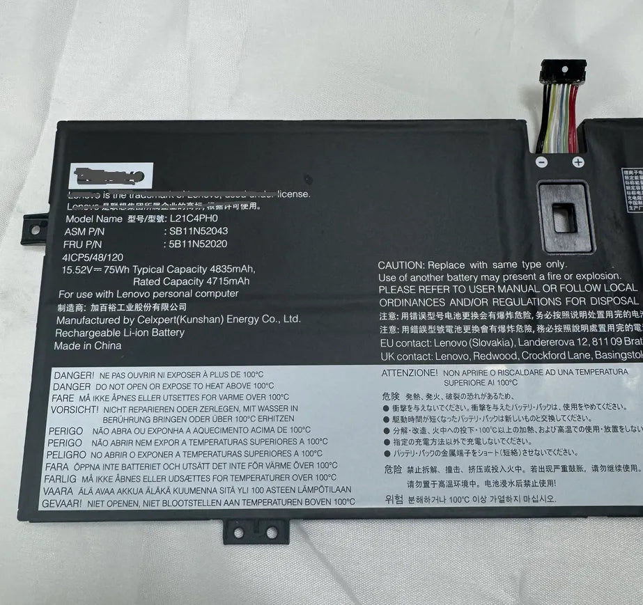 L21C4PH0 Battery for Lenovo L21B4PH0 L21DPH0 L21L4PH0 L21M4PH0 Yoga 9 14IAP7