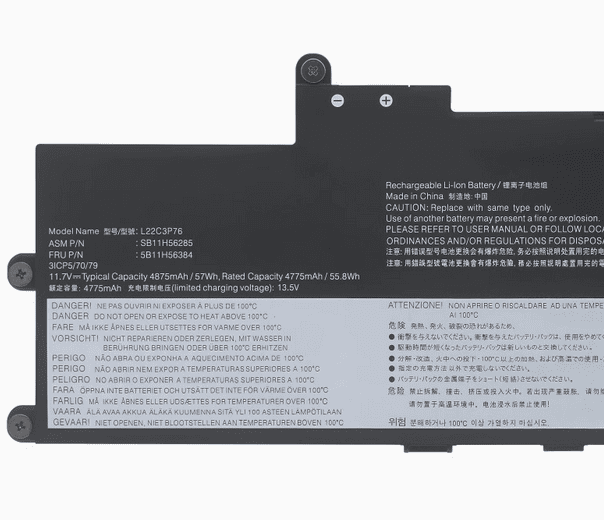 L22C3P76 Lenovo 5B11M90041 SB11H56285 SB11M89842 57Wh Battery