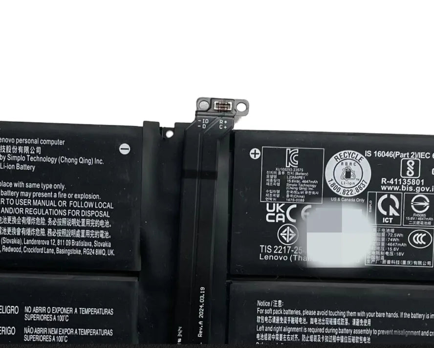 Batterie L23M4PE1 pour Lenovo ThinkBook L23B4PE1, L23C4PE1, L23D4PE1, L23L4PE1