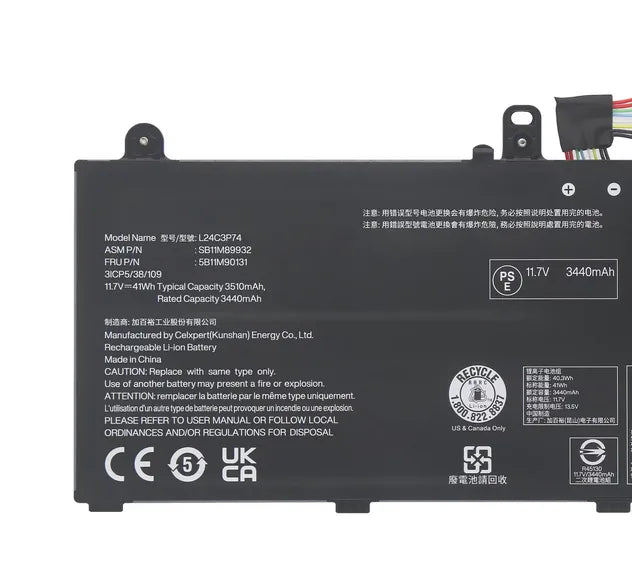 L24C3P74 Battery for Lenovo ThinkPad L13 Gen 6 5B11M90131 41Wh