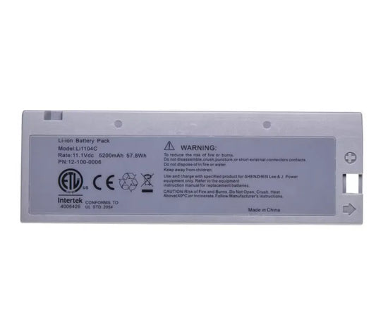 Li1104C Battery for Biolight  M8000,M9500,M66 Fetal Heart Monitor PN: 12-100-0006