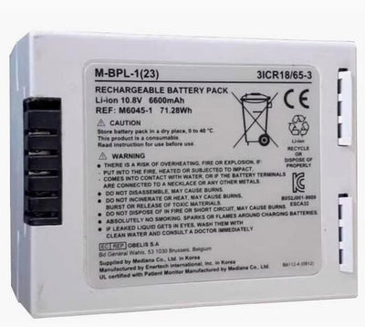Batterie M6045-1 M-BPL-1(23) pour Colin 2070 31CR18/65-3 6,6 Ah 71,28 Wh