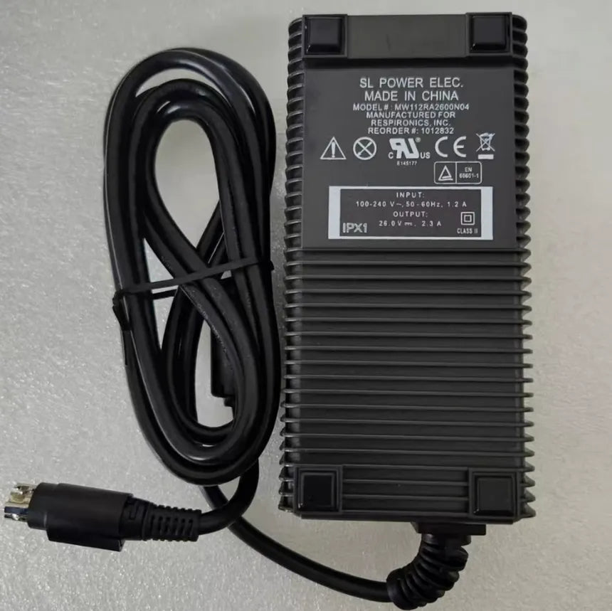 Adaptateur secteur MW112RA2600N04 pour ventilateur BiPAP Synchrony de Philips Respironics