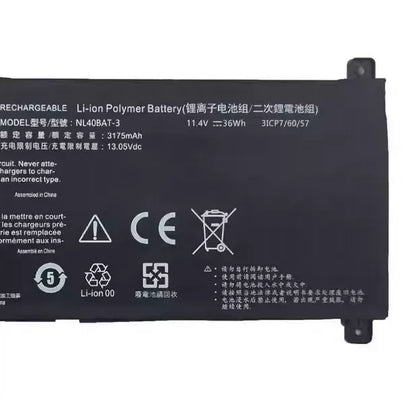 NL40BAT-3 Battery for Clevo NL41GU Thunderobot IGER E1/F1 Captiva NL50GU1 NL50RU