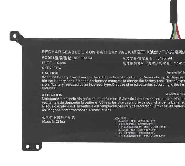NP50BAT-4 Battery for Machinist F117-7 MKNP55HP Thunderobot 911M TR HJK