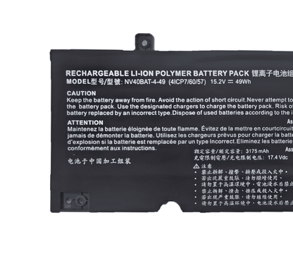 NV40BAT-4-49 Battery for Hasee S7-2021S7 S7M-2021S5 CNV4S0 CNV4S02 