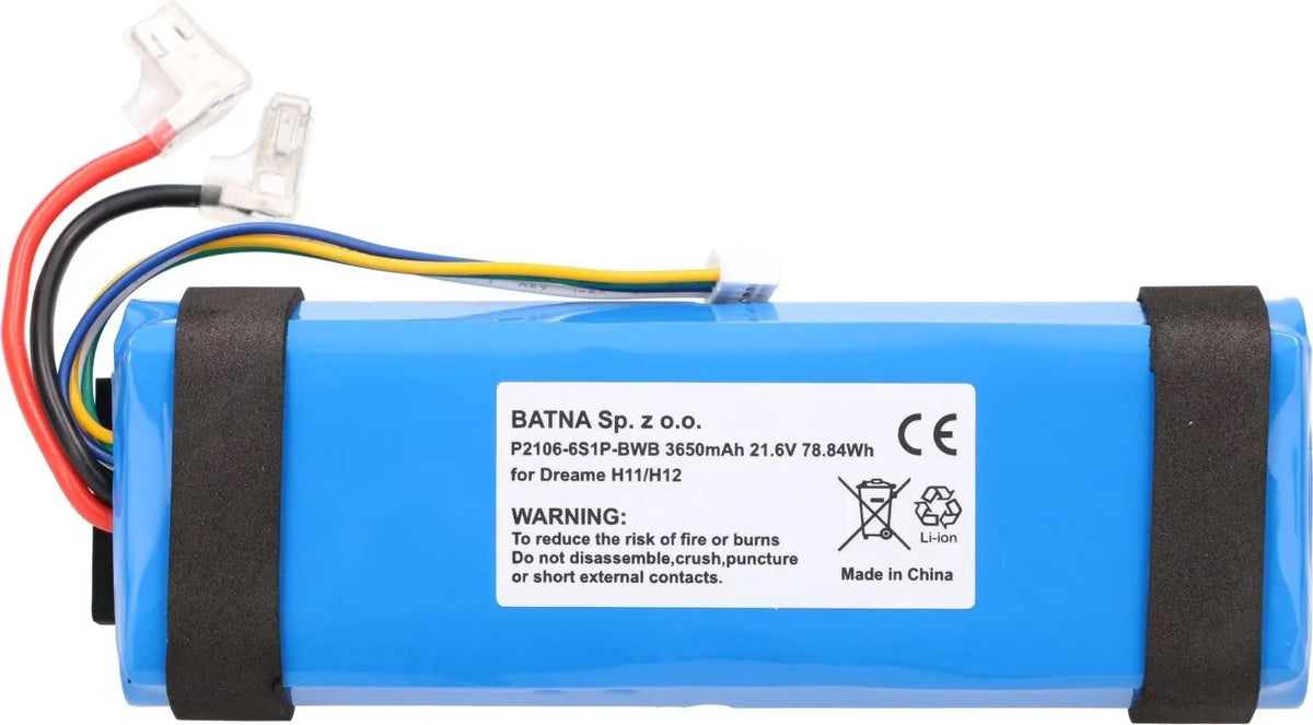 P2106-6S1P-BWB Battery for Dreame Floor Washer Battery for VWV8 HHR24A H10 H11 Max H12S M13