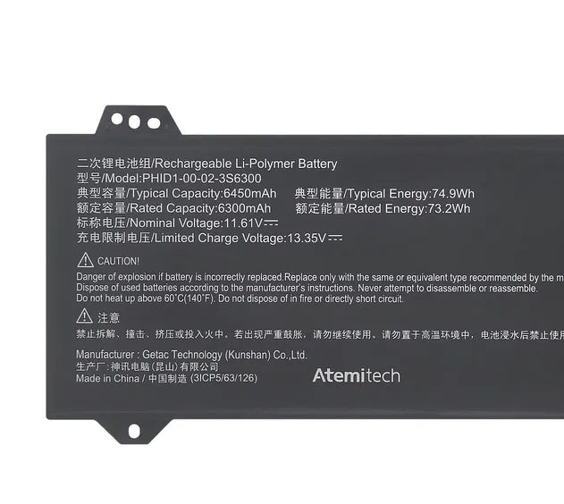 MECHREVO PHID1-00-02-3S6300 75WH Li-Polymer Laptop Battery