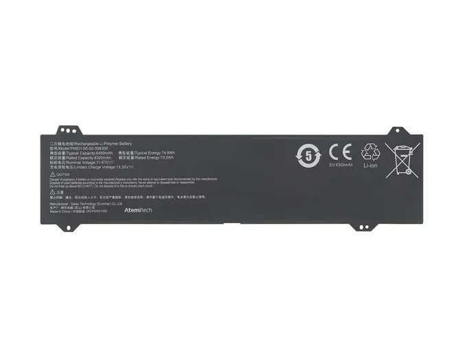 MECHREVO PHID1-00-02-3S6300 75WH Li-Polymer Laptop Battery