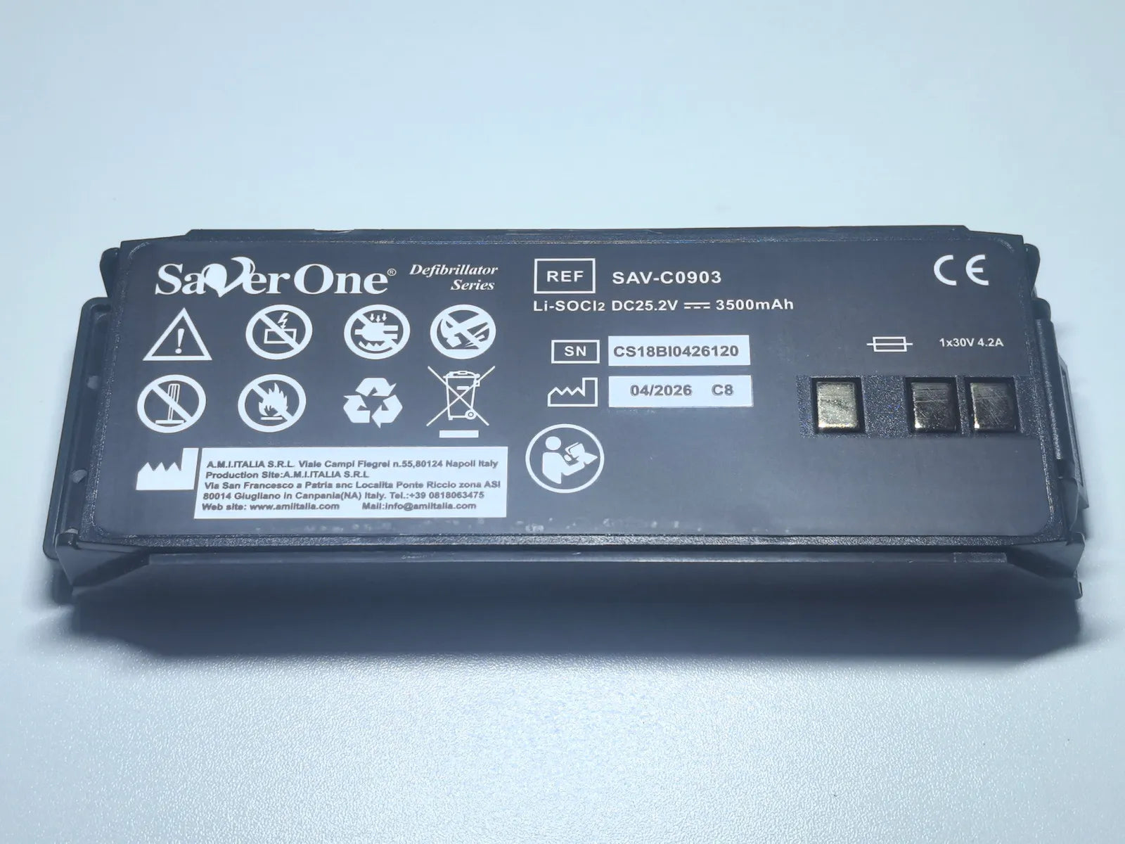 SAV-C0903 25.2V 3500mAh Li-SOCl2 Replacement Battery for SaverOne Defibrillator Series