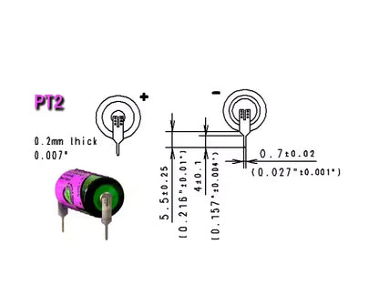 Tadiran SL-550 1/2AA ER14250/S 3.6V High-Temperature Lithium Battery